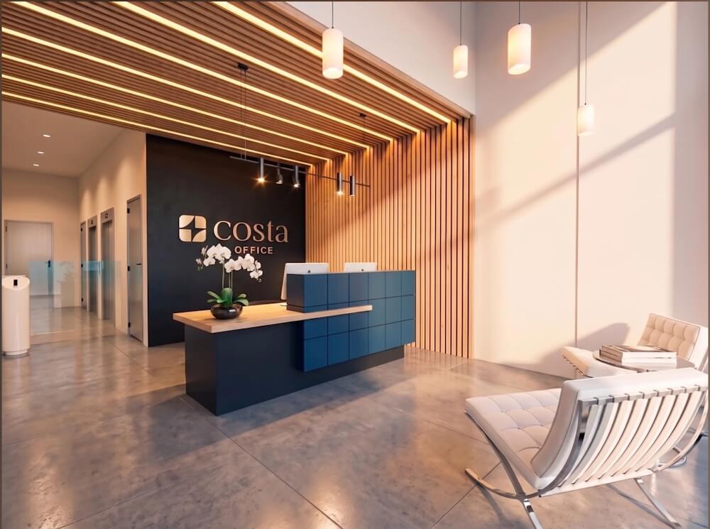 Interior de sala comercial do Costa Office